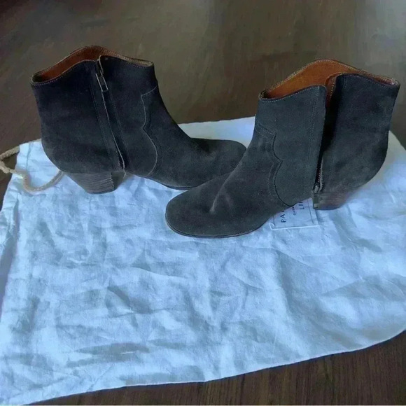 Isabel Marant Black Suede Dicker Ankle Boots Size 9 - Picture 1 of 6